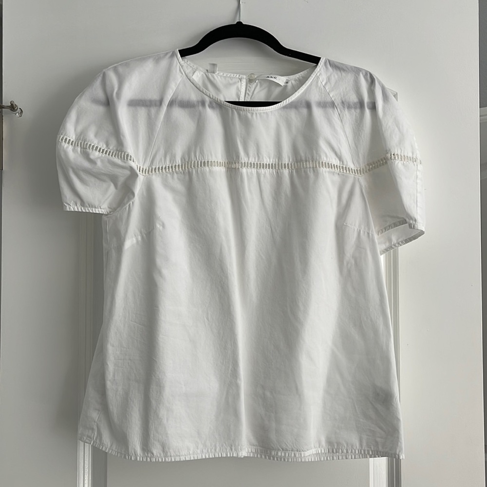 A.L.C. White top with puffy sleeves